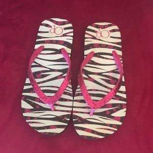 Zebra print Flip flops